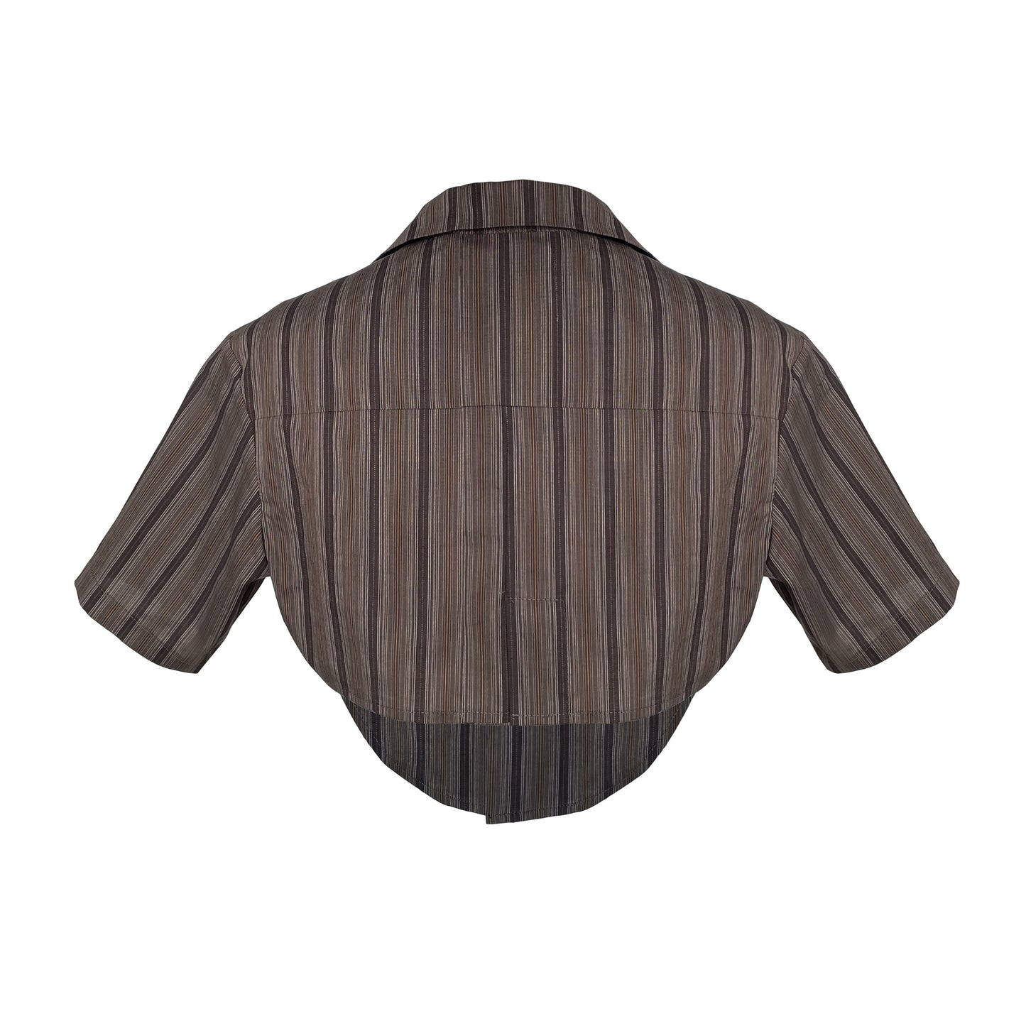 STRIPPED HAWAII SHIRT BROWN