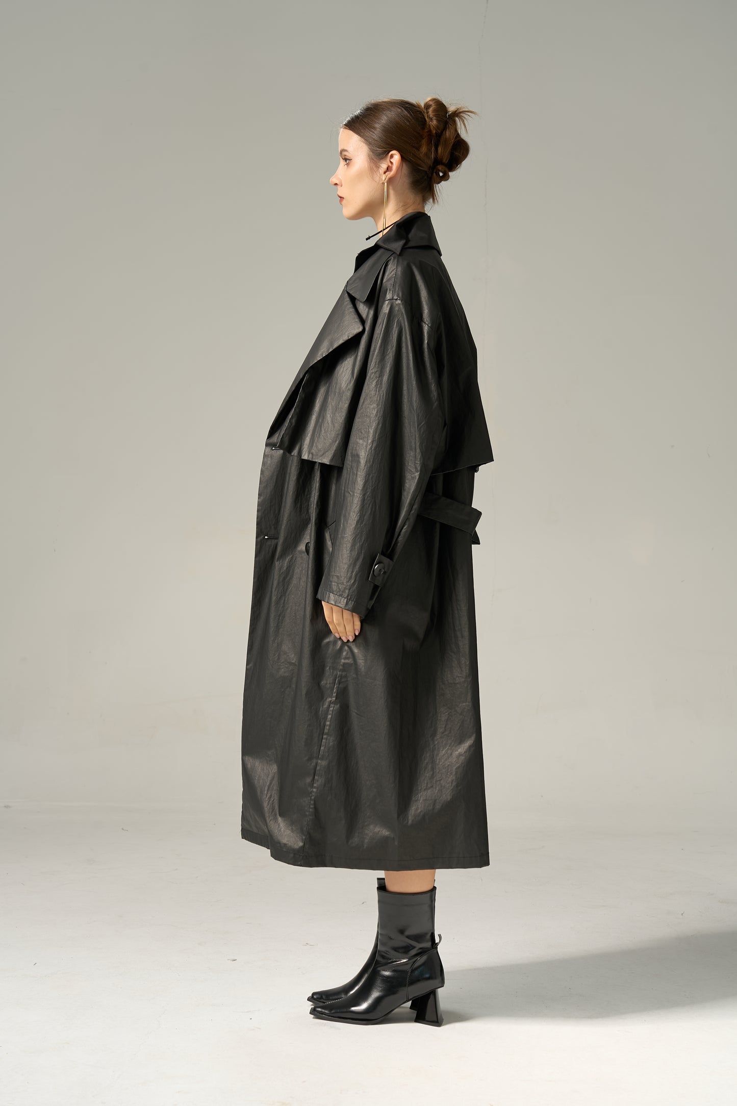 CANVAS TRENCH COATS BLACK