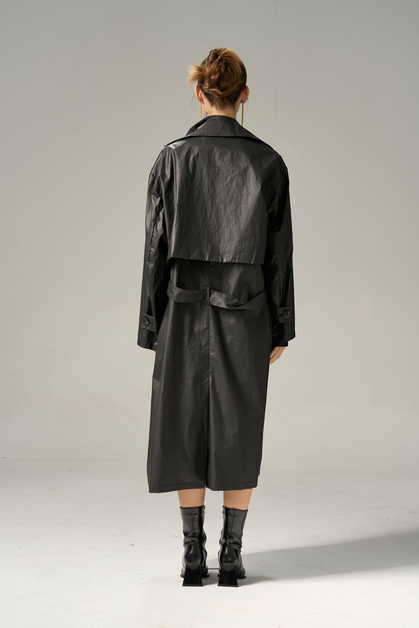 CANVAS TRENCH COATS BLACK