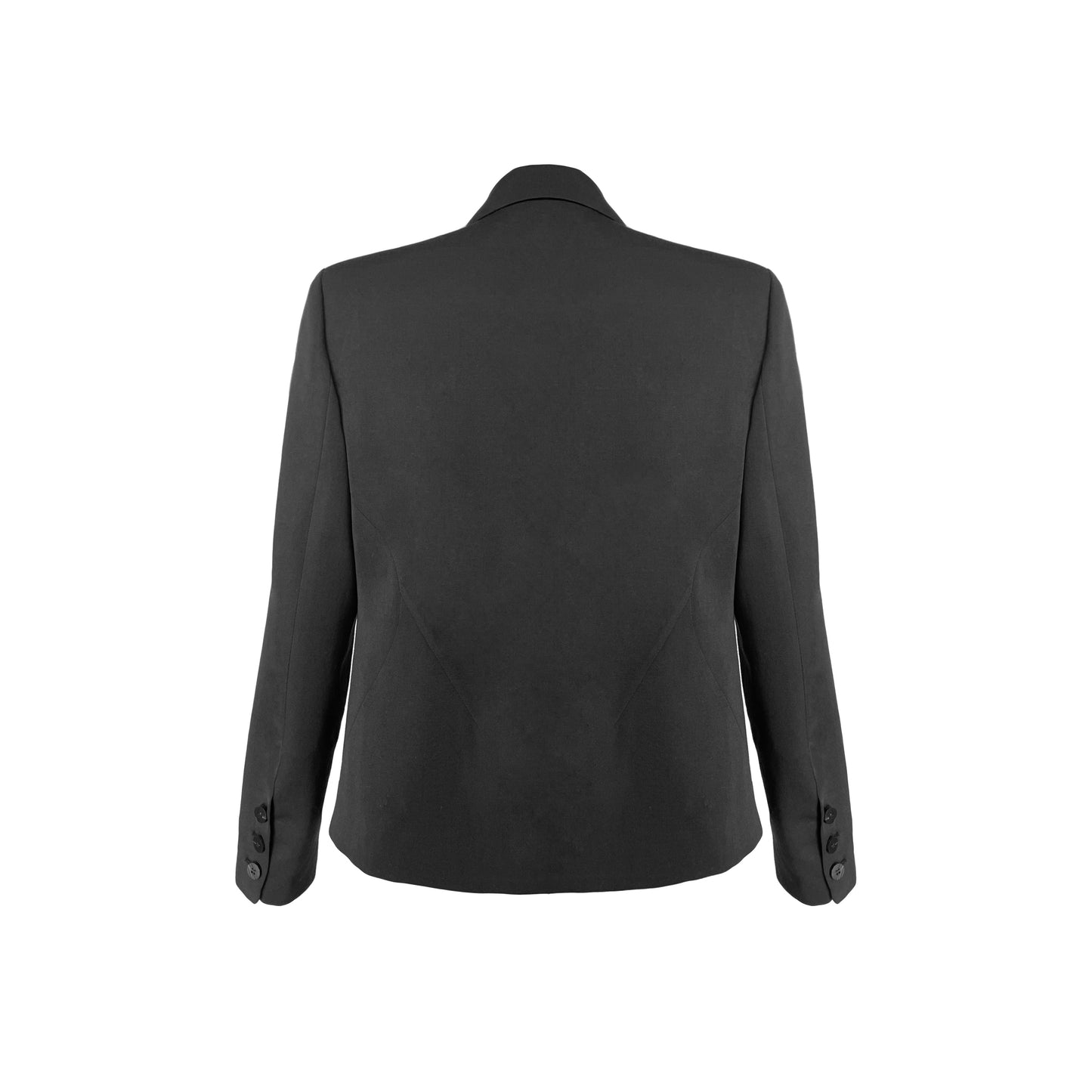 WOOL CUTOUT TAILORED BLAZER BLACK