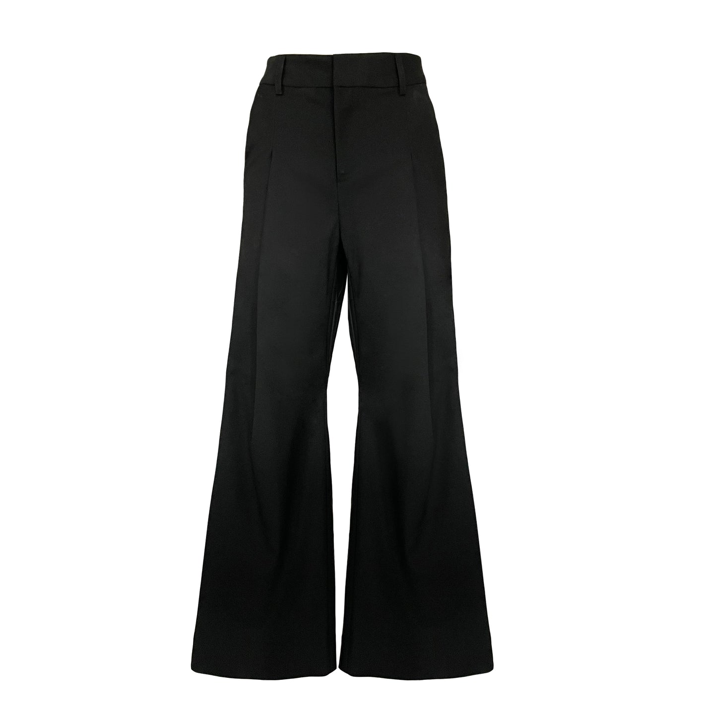 WOOL BOOTCUT TROUSERS BLACK